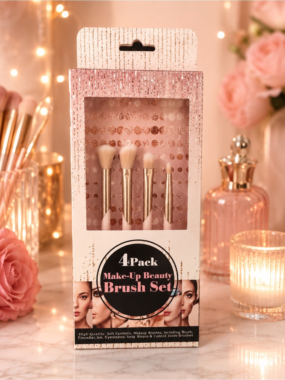 4 Pack Make-Up Beauty Brush Set